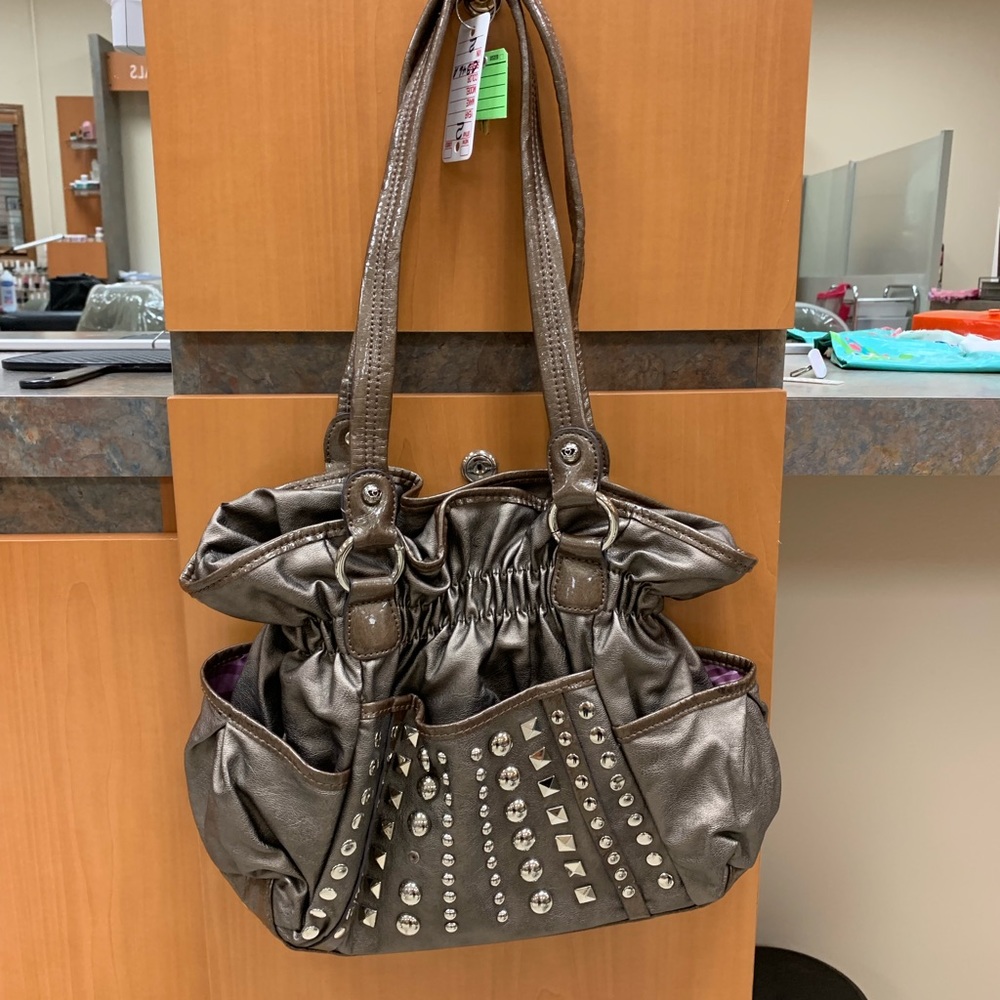 Kathy Van Zeeland Bronze Studded Purse